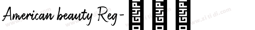 American beauty Reg字体转换